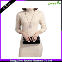 16FZSW05 модный трикотажный свитер женщин кашемир платье
